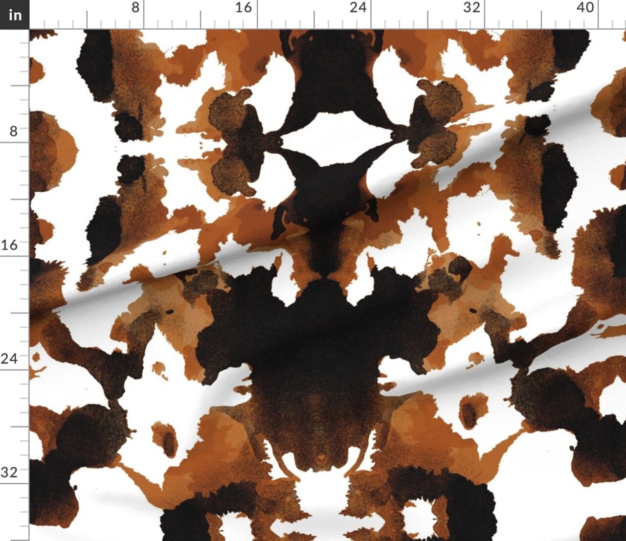 Wild Pony Cattle Animal Print Cow Horse Hide Custom Printed Fabric by Spoonflower Various Fabrics by the Yard or Fat Quarter